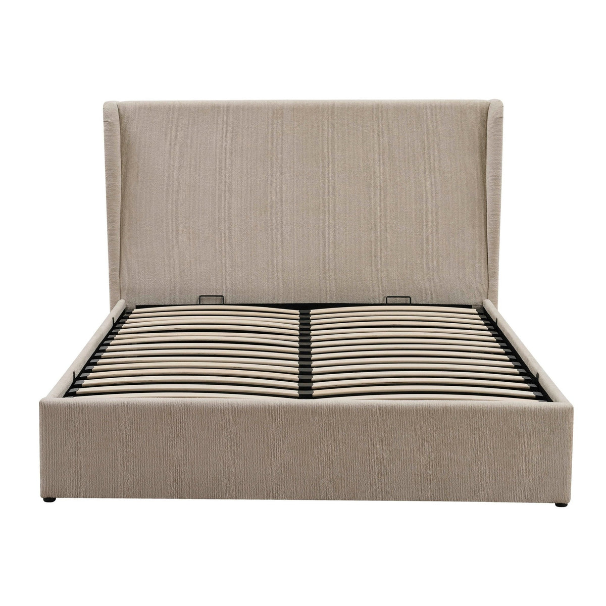 Dusklia - Berkeley Ottoman Storage Bed - Textured Oatmeal