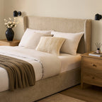 Dusklia - Berkeley Ottoman Storage Bed - Textured Oatmeal