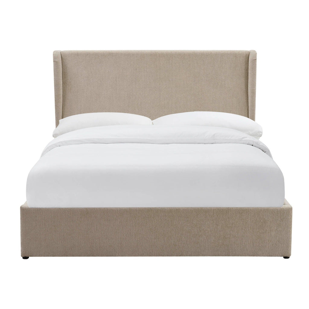 Dusklia - Berkeley Ottoman Storage Bed - Textured Oatmeal
