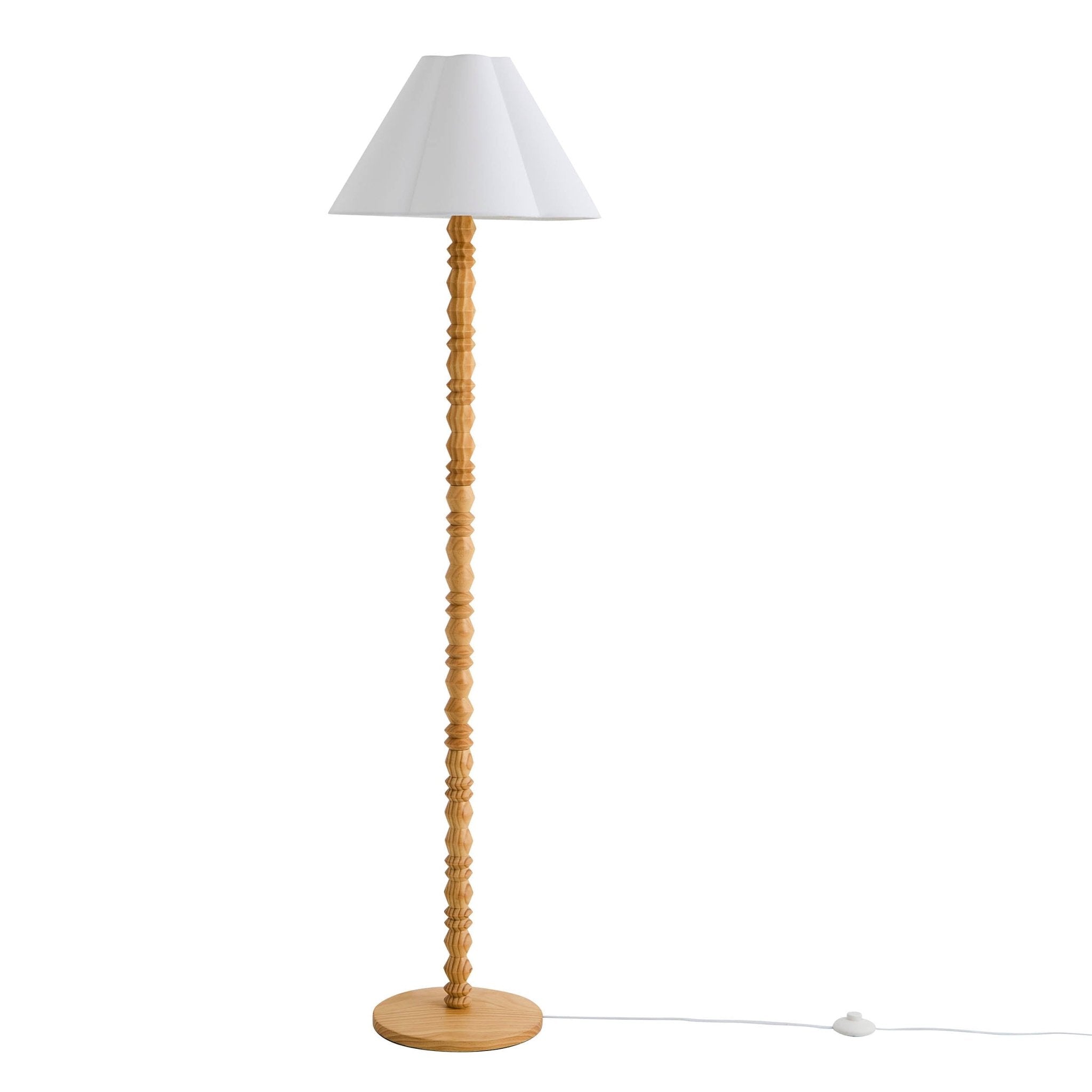 Dusklia - Betsy Pine Wood Floor Lamp - Natural