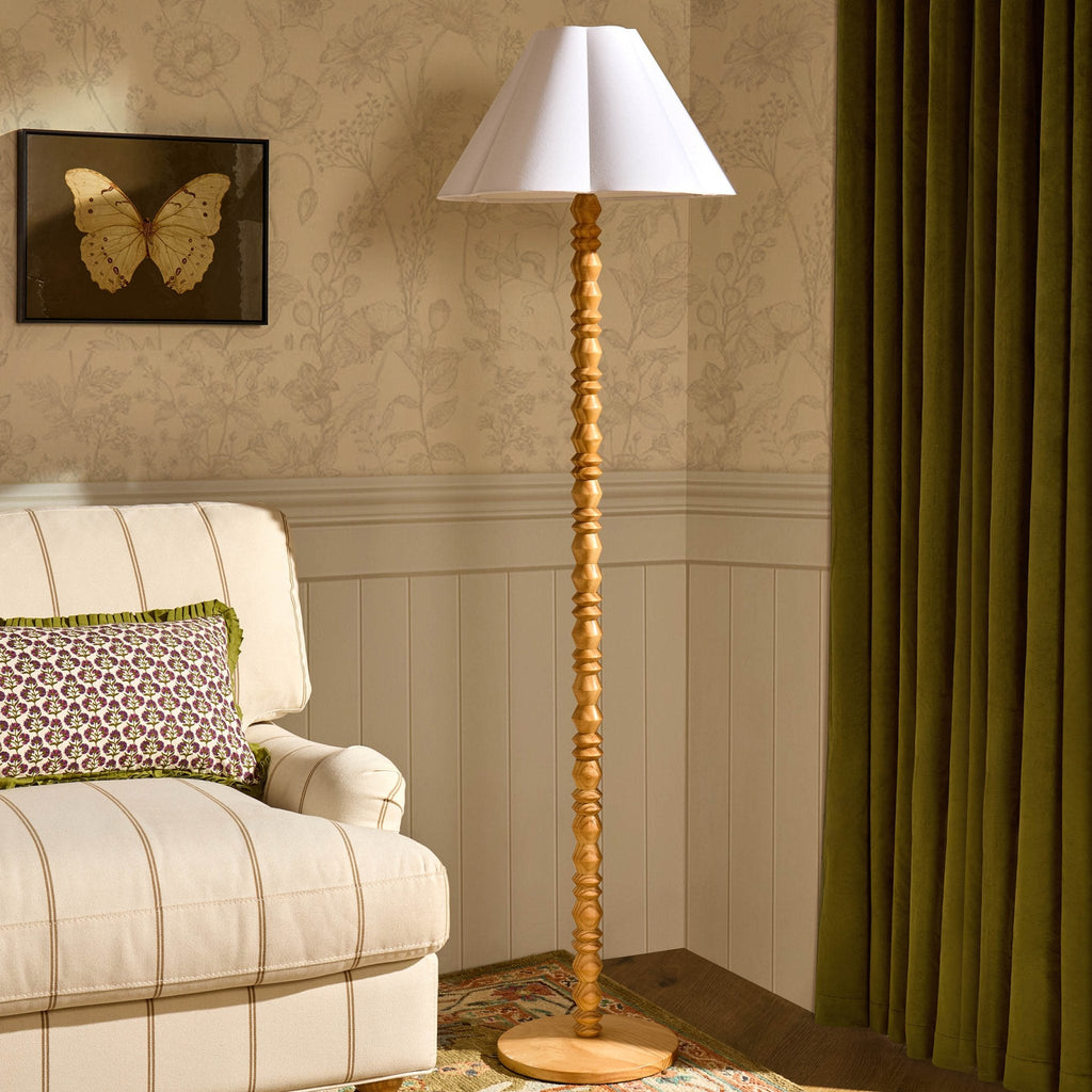 Dusklia - Betsy Pine Wood Floor Lamp - Natural