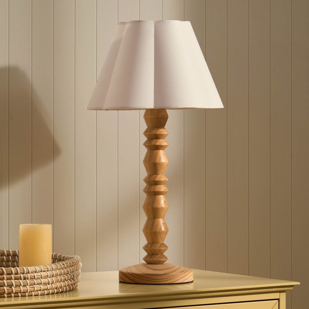 Dusklia - Betsy Pine Wood Table Lamp - Natural