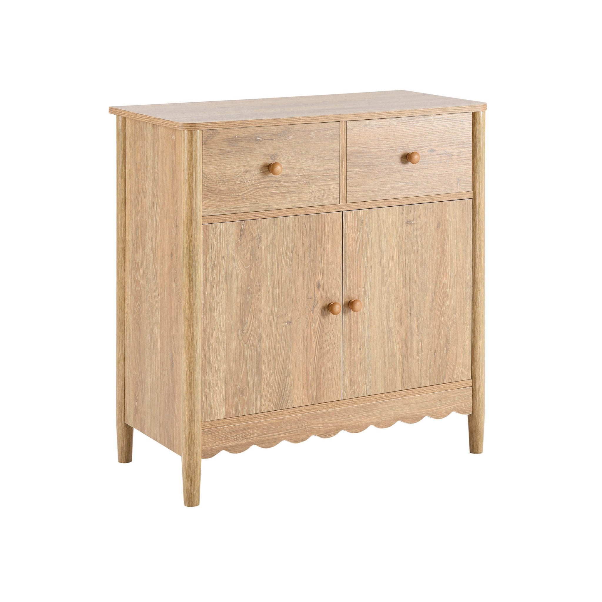 Dusklia - Betty 2 Door Sideboard with Drawers - Light Wood