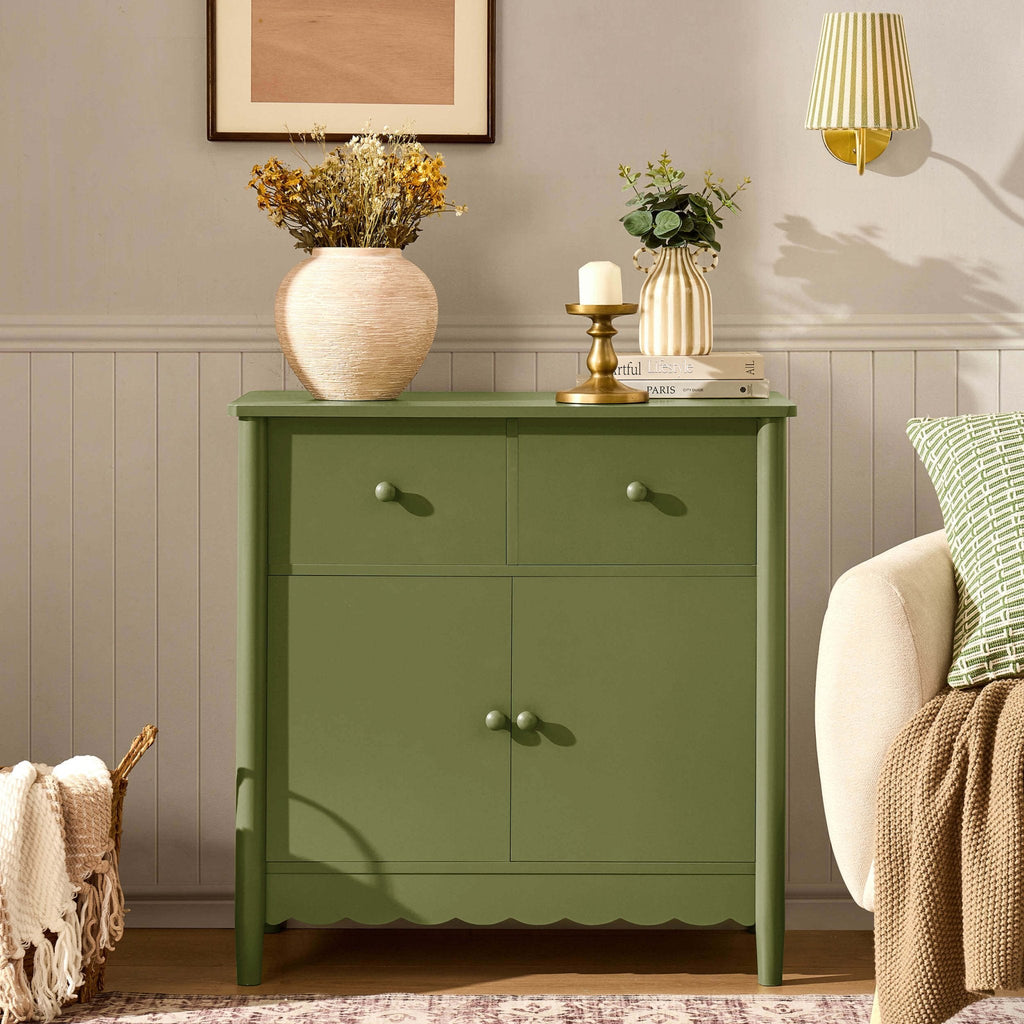Dusklia - Betty 2 Door Sideboard with Drawers - Olive
