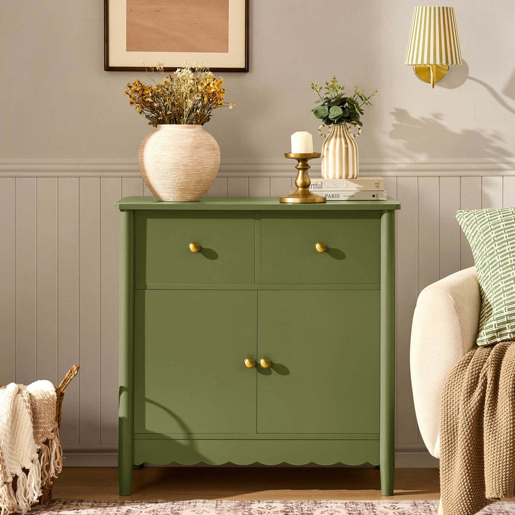 Dusklia - Betty 2 Door Sideboard with Drawers - Olive