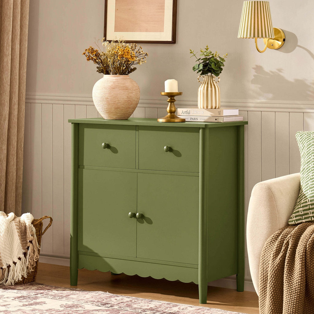 Dusklia - Betty 2 Door Sideboard with Drawers - Olive