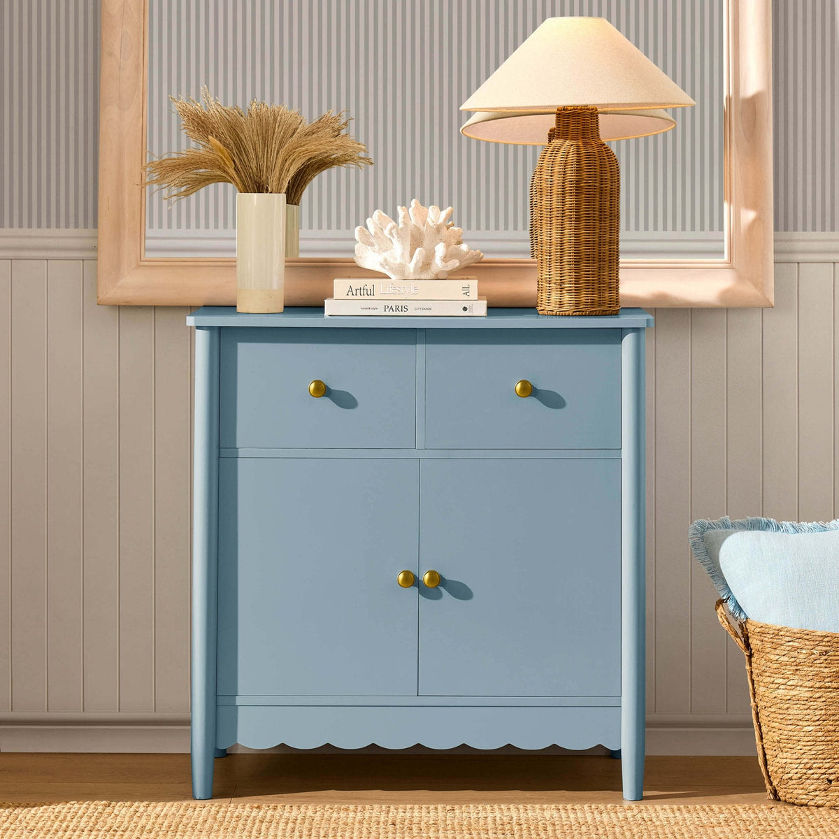 Dusklia - Betty 2 Door Sideboard with Drawers - Sky Blue