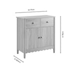 Dusklia - Betty 2 Door Sideboard with Drawers - Light Wood