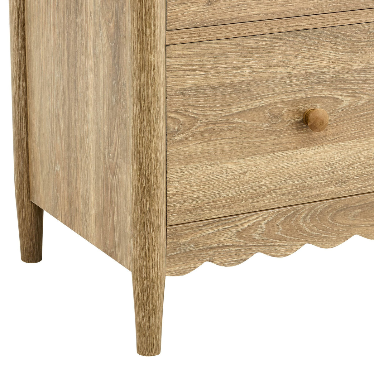 Dusklia - Betty 2 Drawer Bedside Table - Light Wood