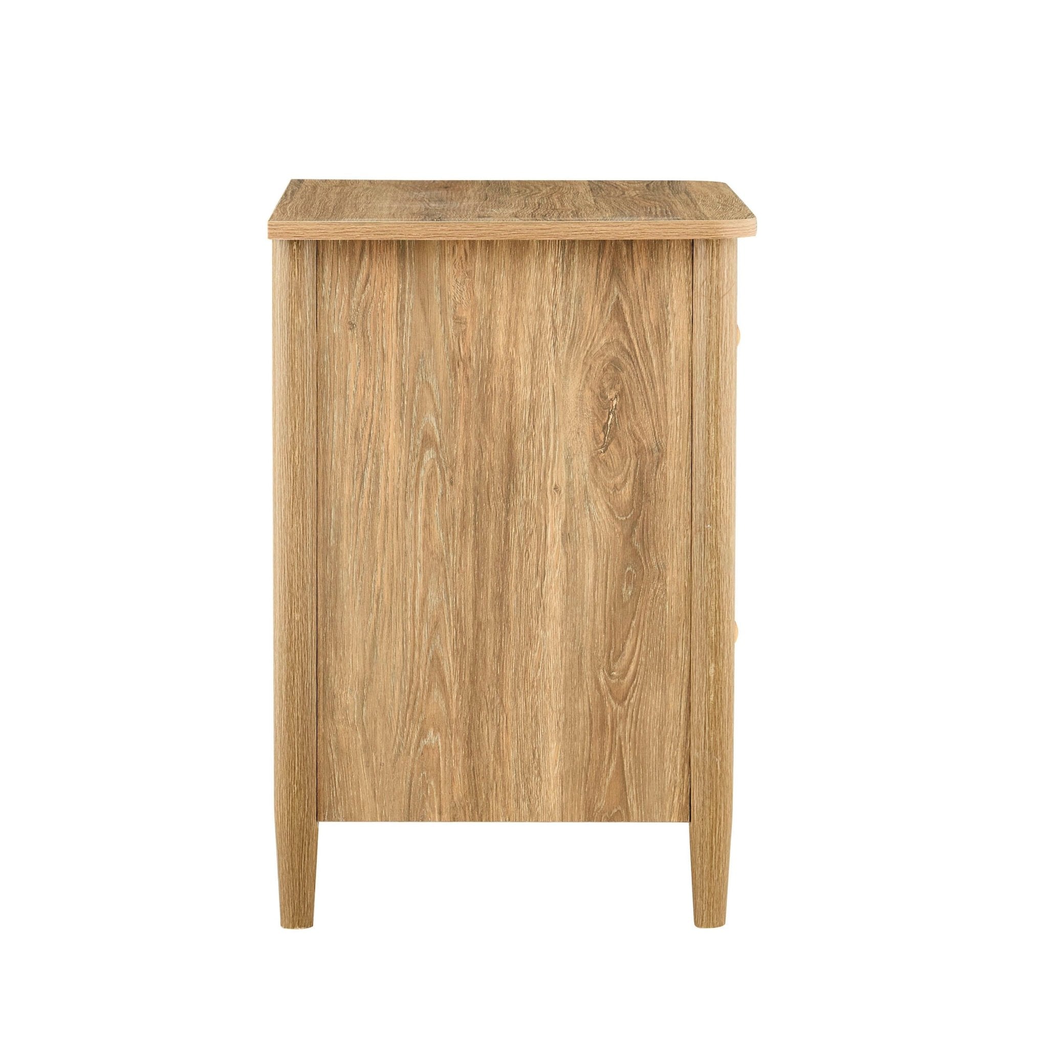 Dusklia - Betty 2 Drawer Bedside Table - Light Wood