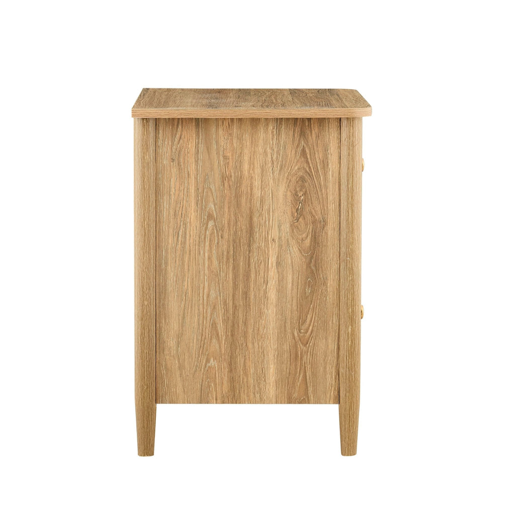 Dusklia - Betty 2 Drawer Bedside Table - Light Wood