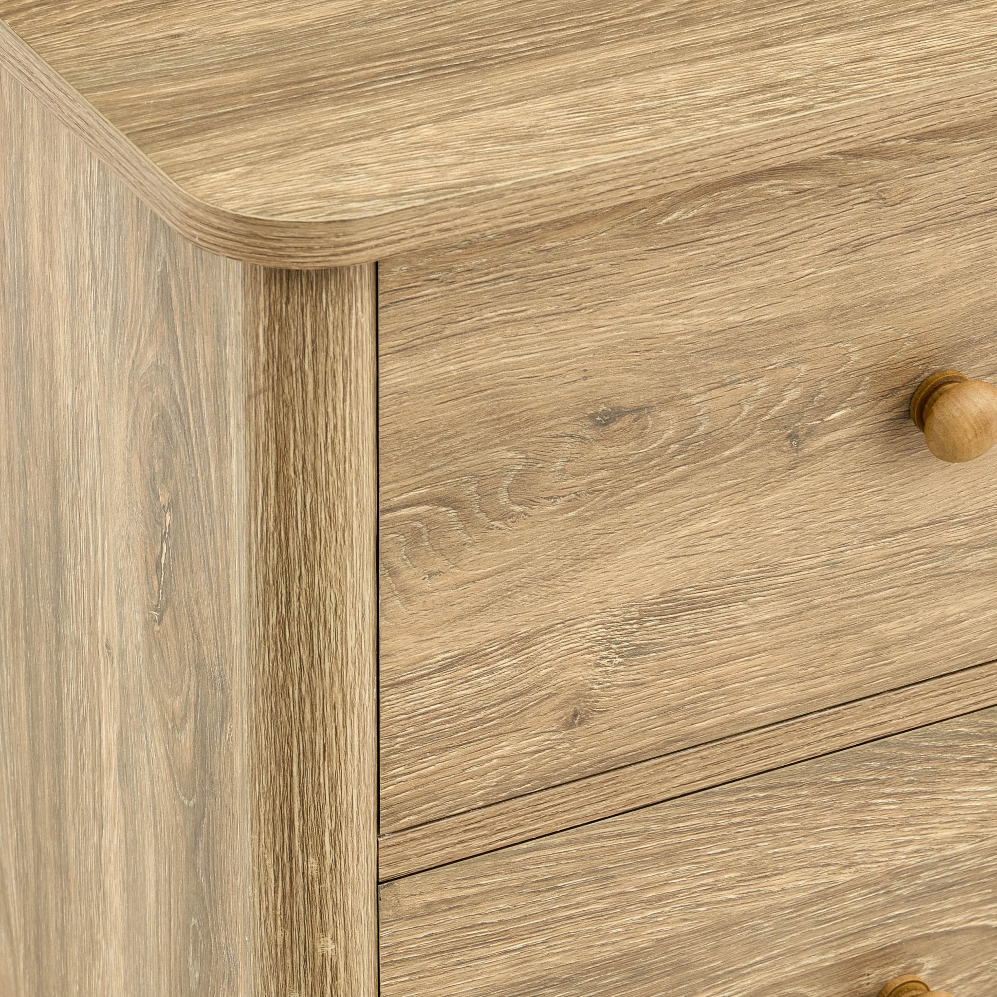 Dusklia - Betty 2 Drawer Bedside Table - Light Wood