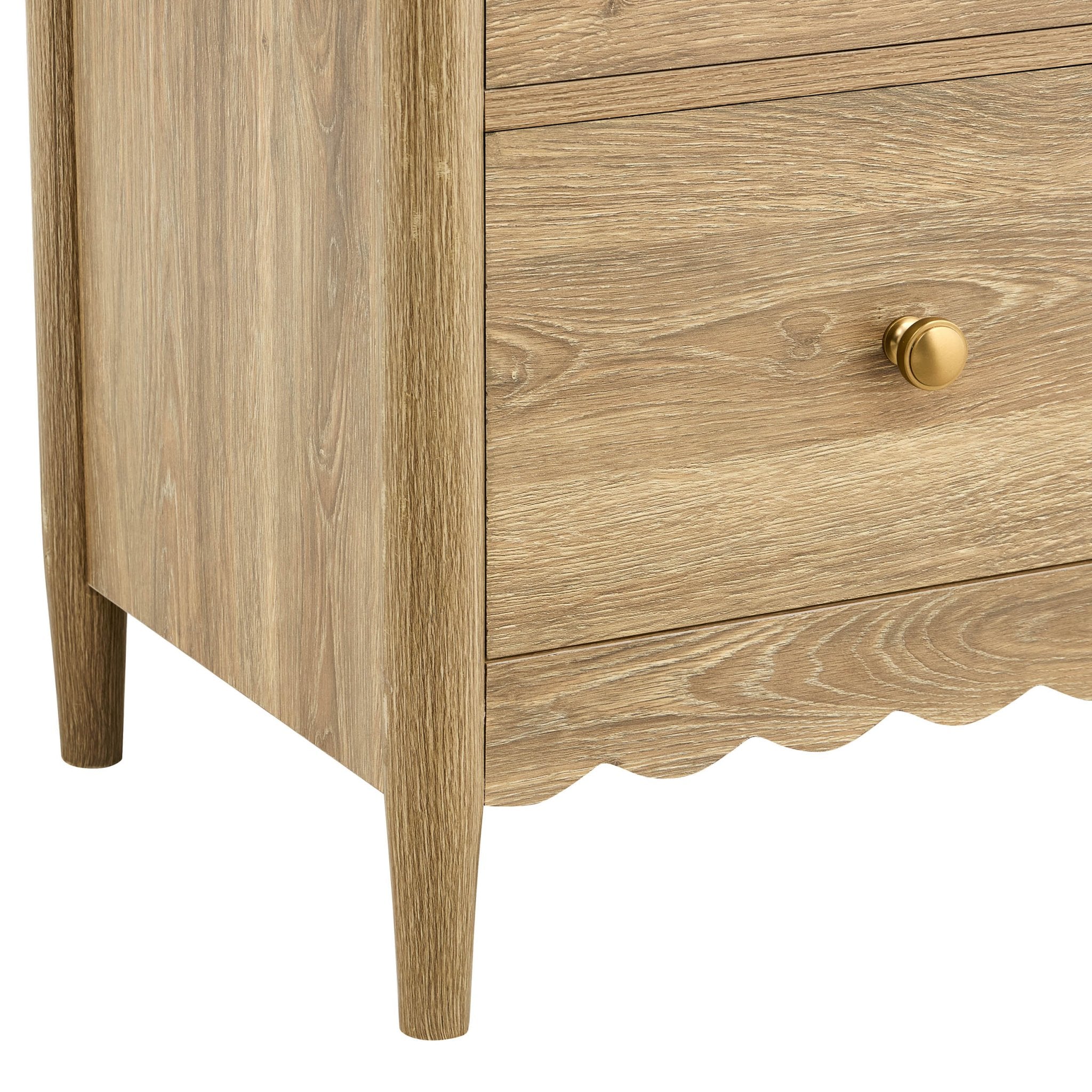 Dusklia - Betty 2 Drawer Bedside Table - Light Wood
