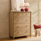 Dusklia - Betty 5 Drawer Chest - Light Wood