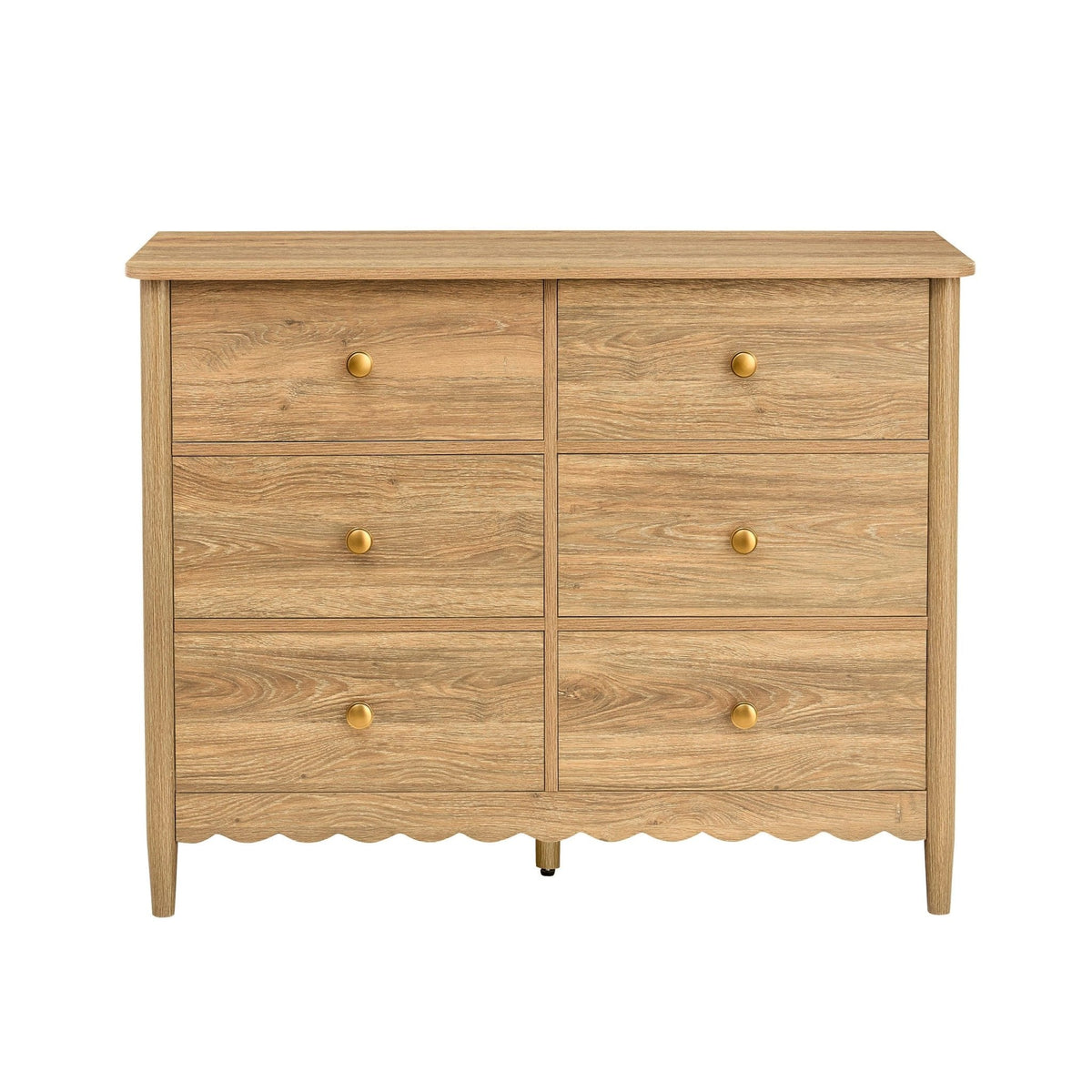 Dusklia - Betty 6 Drawer Chest - Light Wood