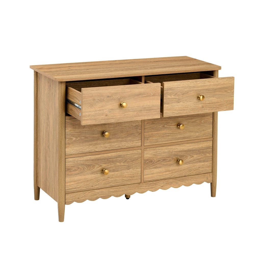 Dusklia - Betty 6 Drawer Chest - Light Wood