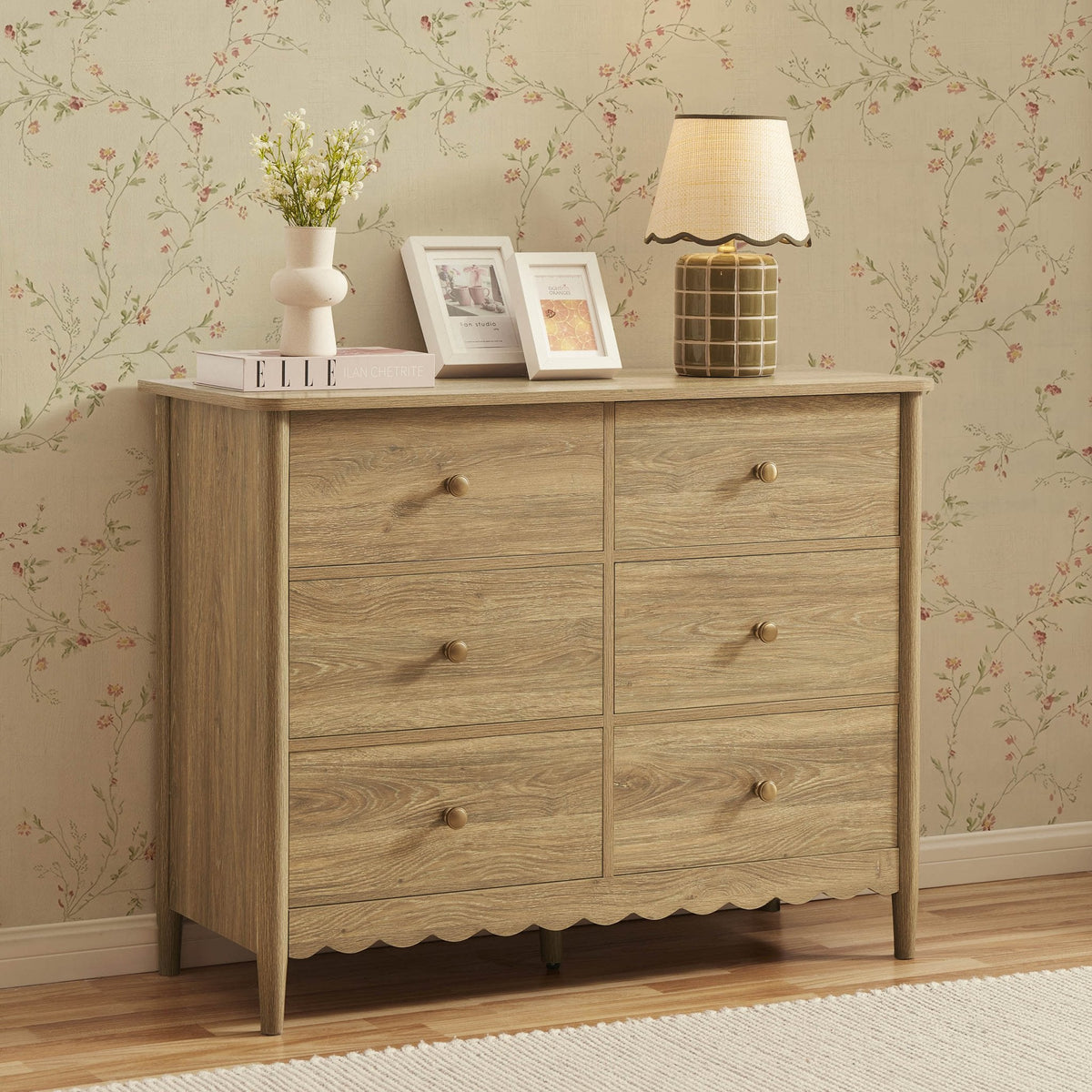 Dusklia - Betty 6 Drawer Chest - Light Wood