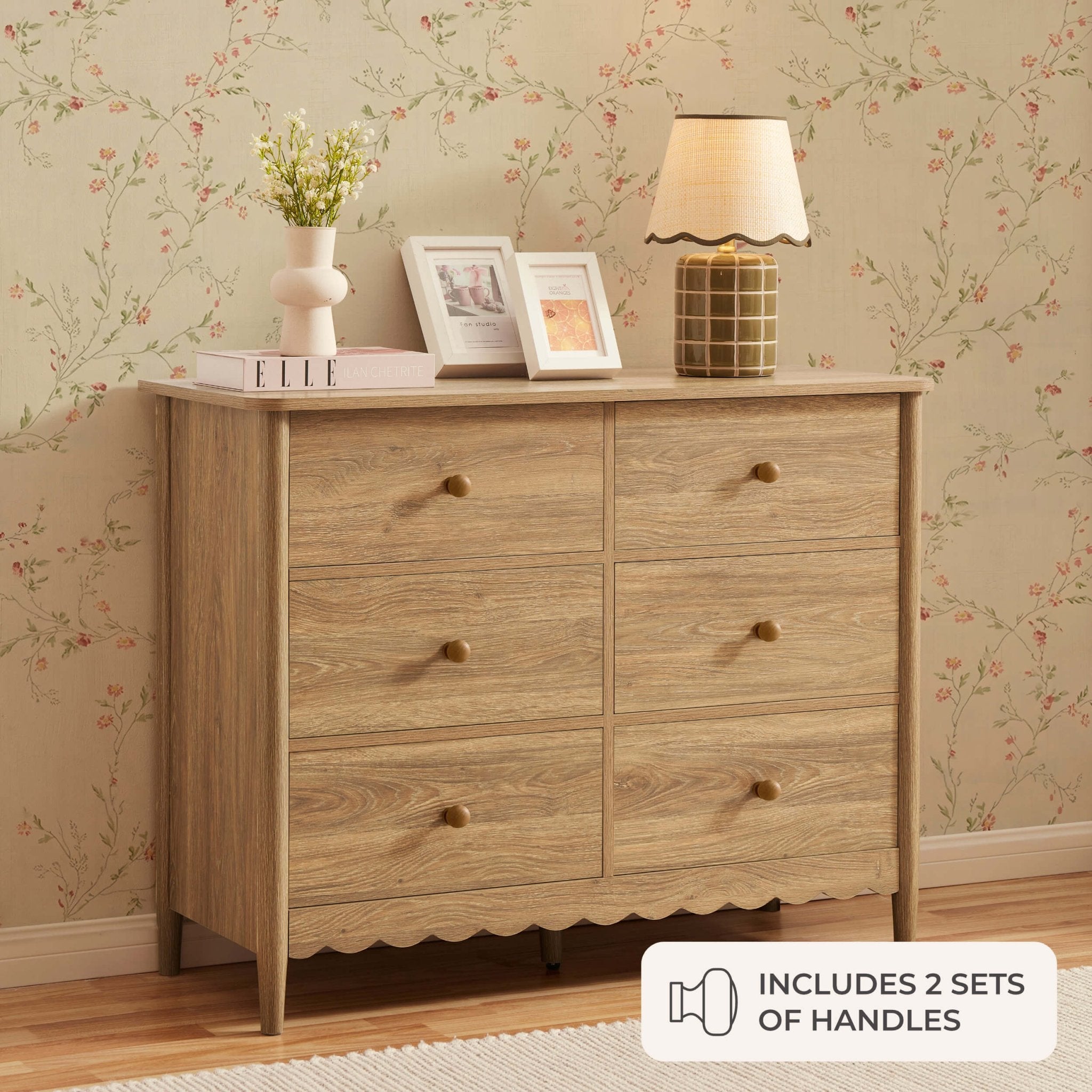 Dusklia - Betty 6 Drawer Chest - Light Wood