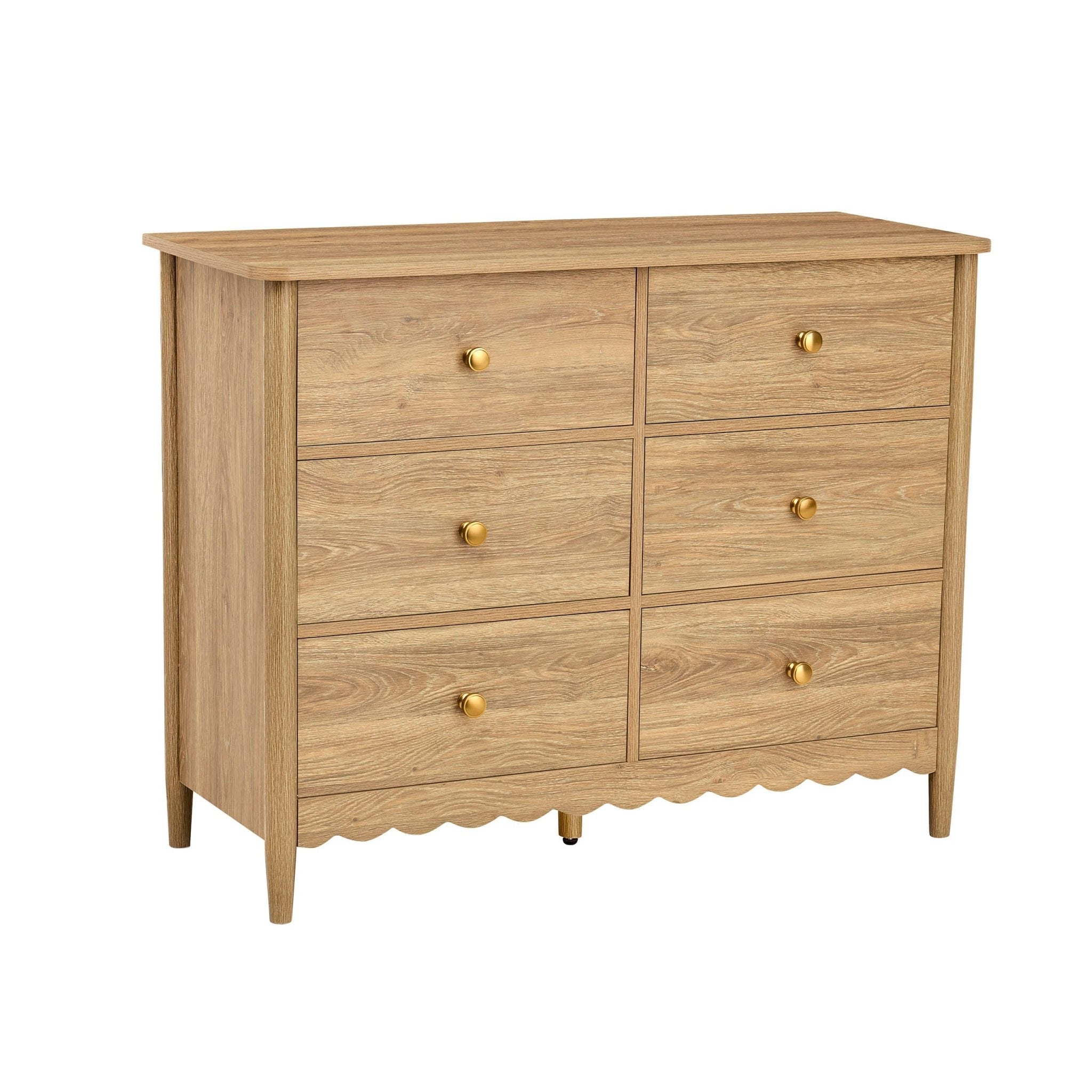 Dusklia - Betty 6 Drawer Chest - Light Wood
