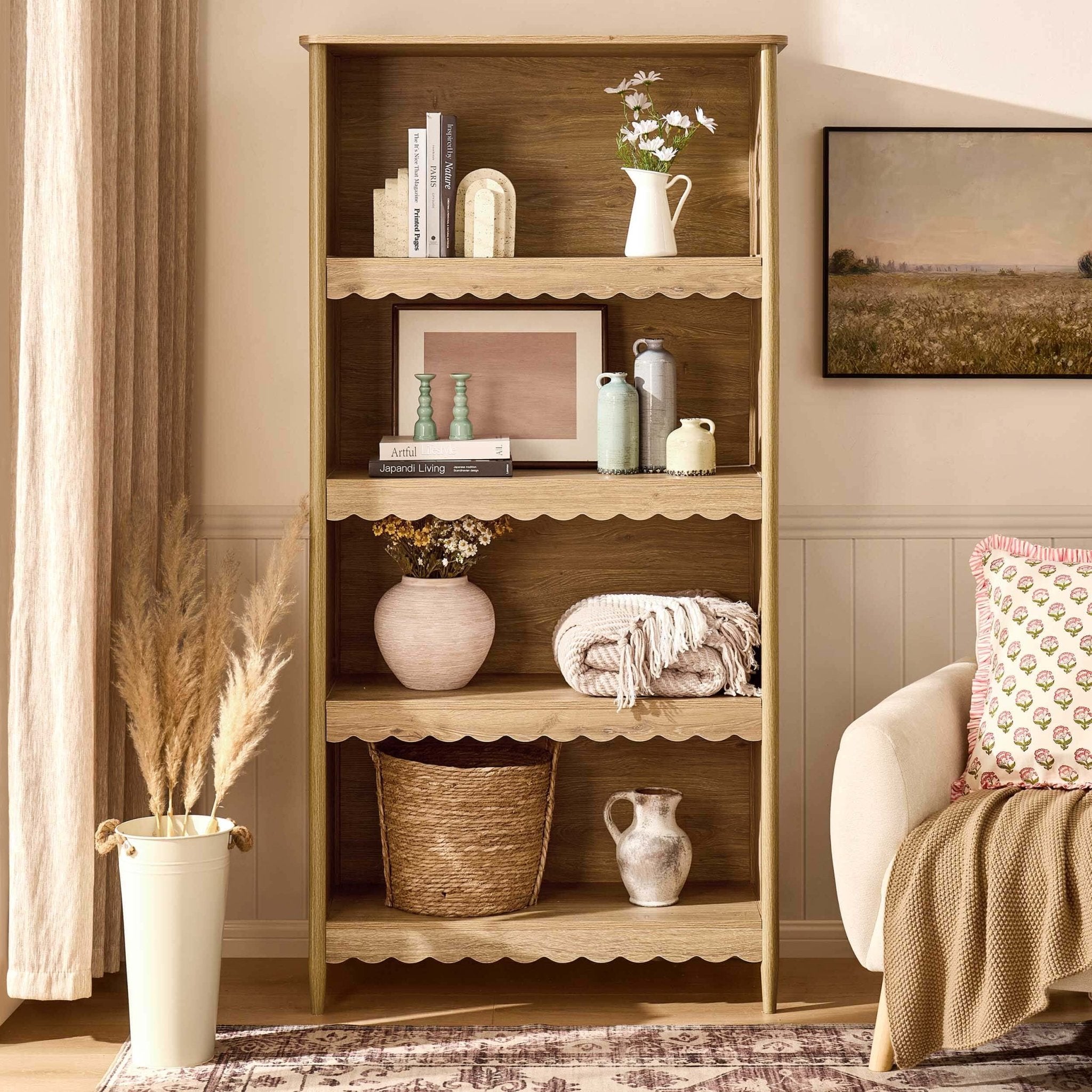 Dusklia - Betty Bookshelf - Light Wood