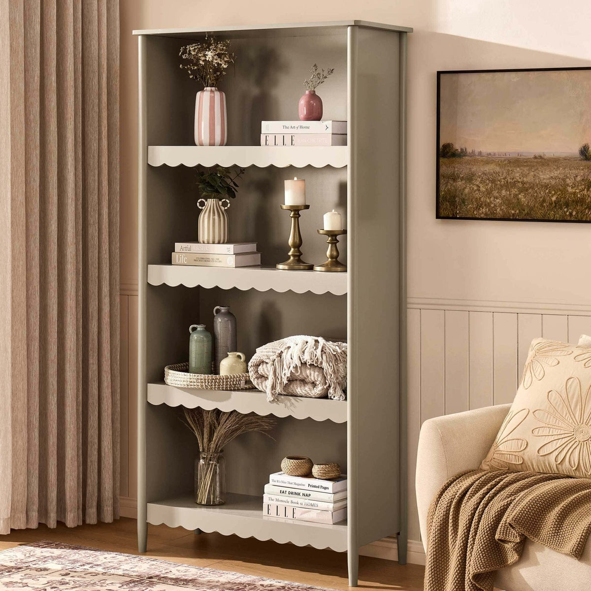 Dusklia - Betty Bookshelf - Taupe