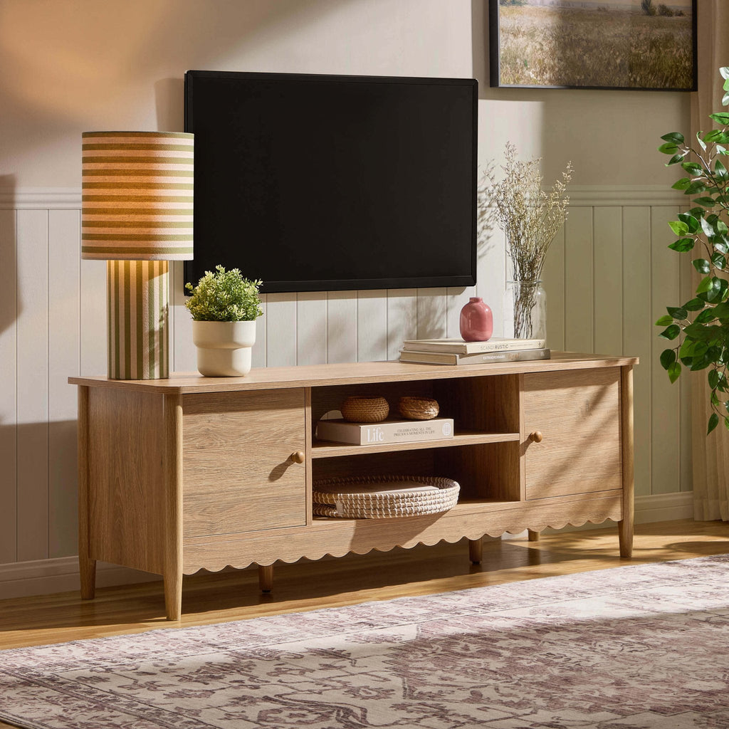 Dusklia - Betty Tv Unit for TVs up to 60 - Light Wood