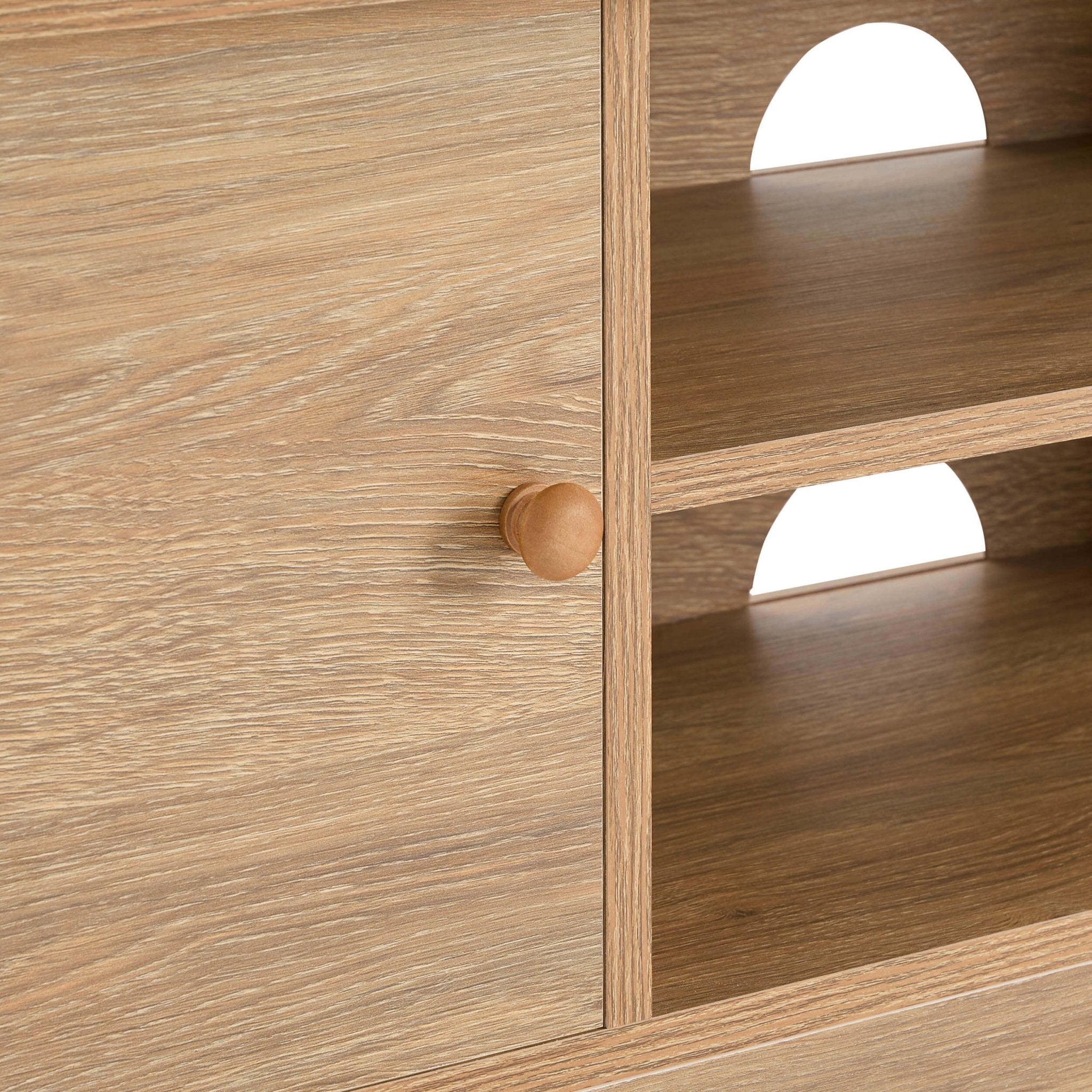 Dusklia - Betty Tv Unit for TVs up to 60 - Light Wood
