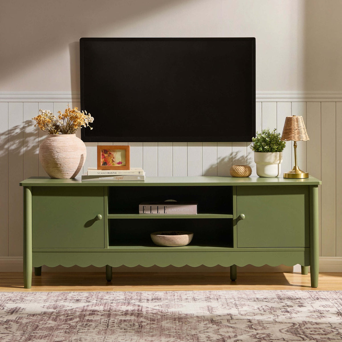 Dusklia - Betty Tv Unit for TVs up to 60 - Olive