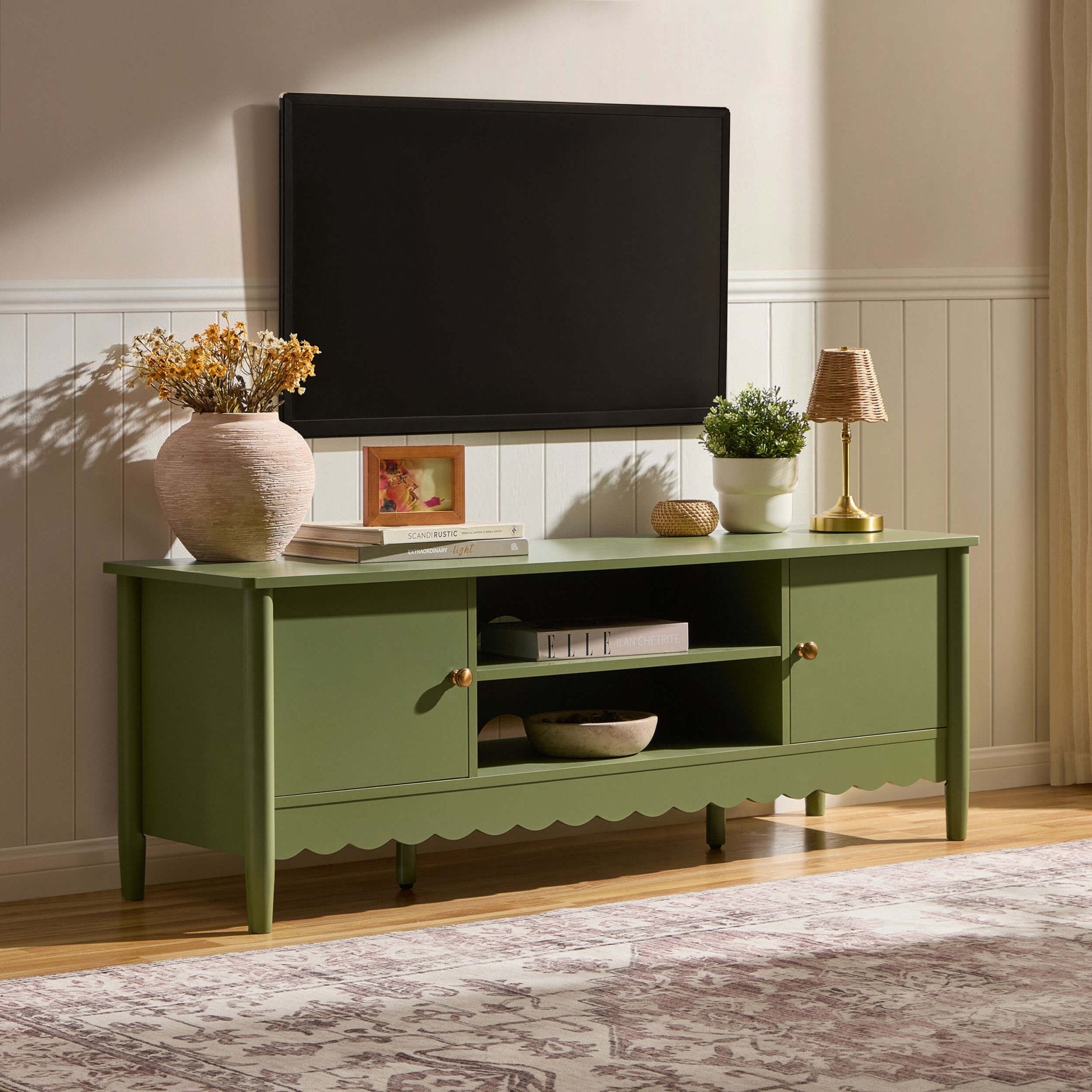 Dusklia - Betty Tv Unit for TVs up to 60 - Olive