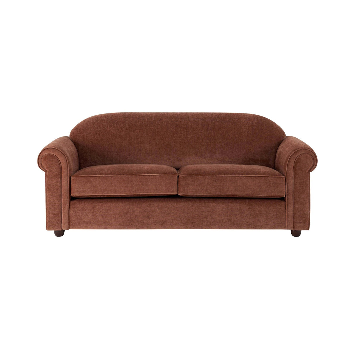 Dusklia - Beverley 3 Seater Sofa - Chenille Dark Rust