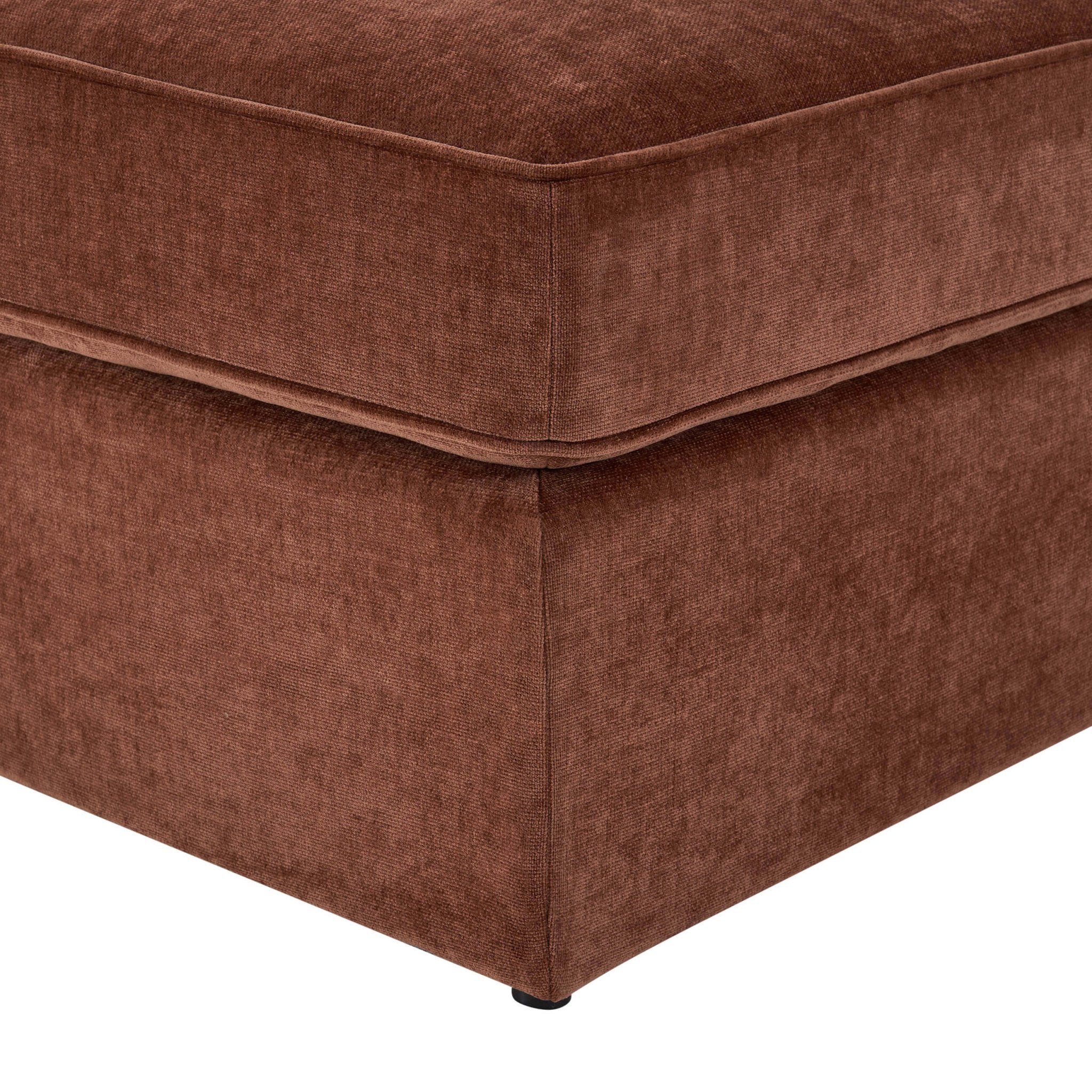 Beverley Pouf - Chenille Rouille Foncé