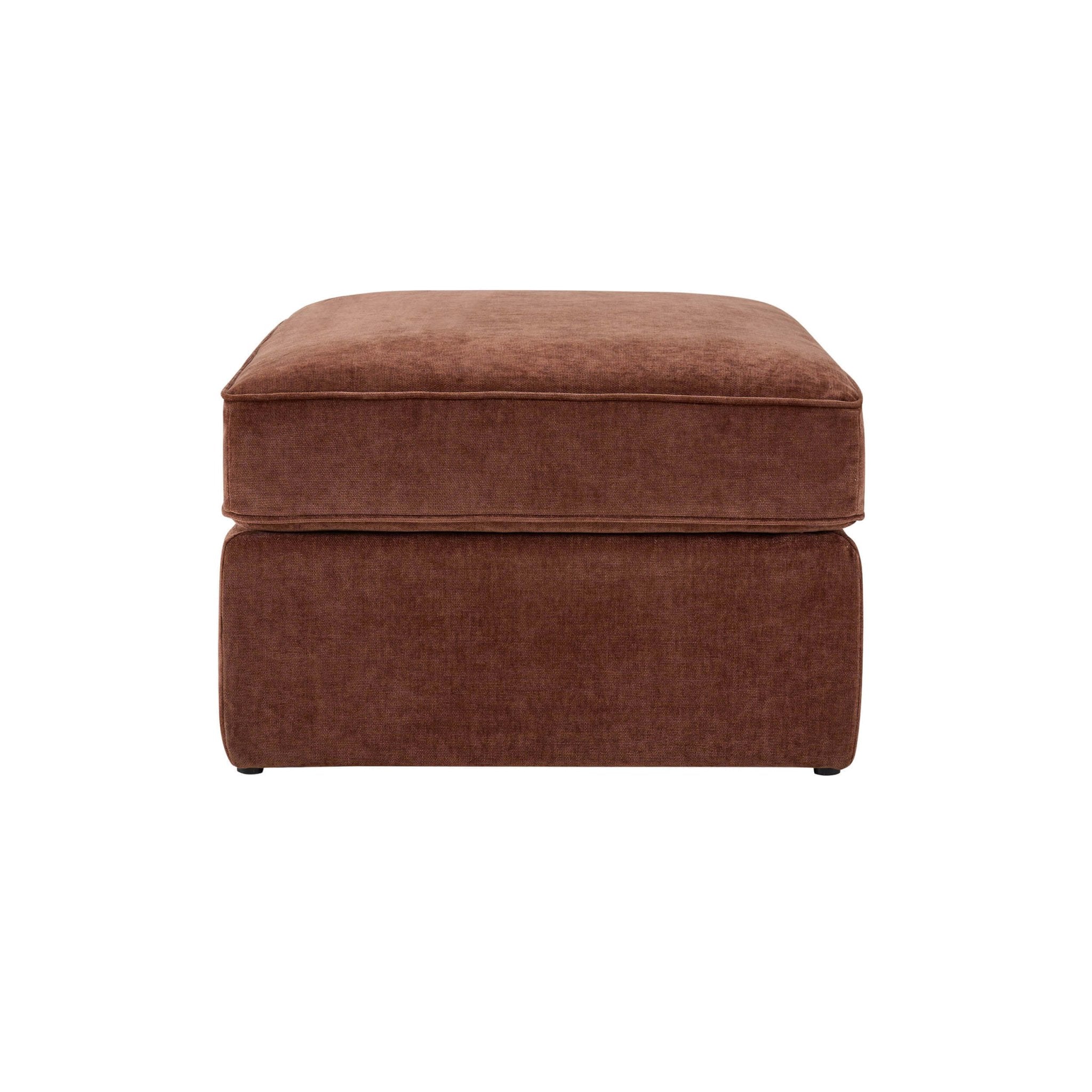 Beverley Pouf - Chenille Rouille Foncé