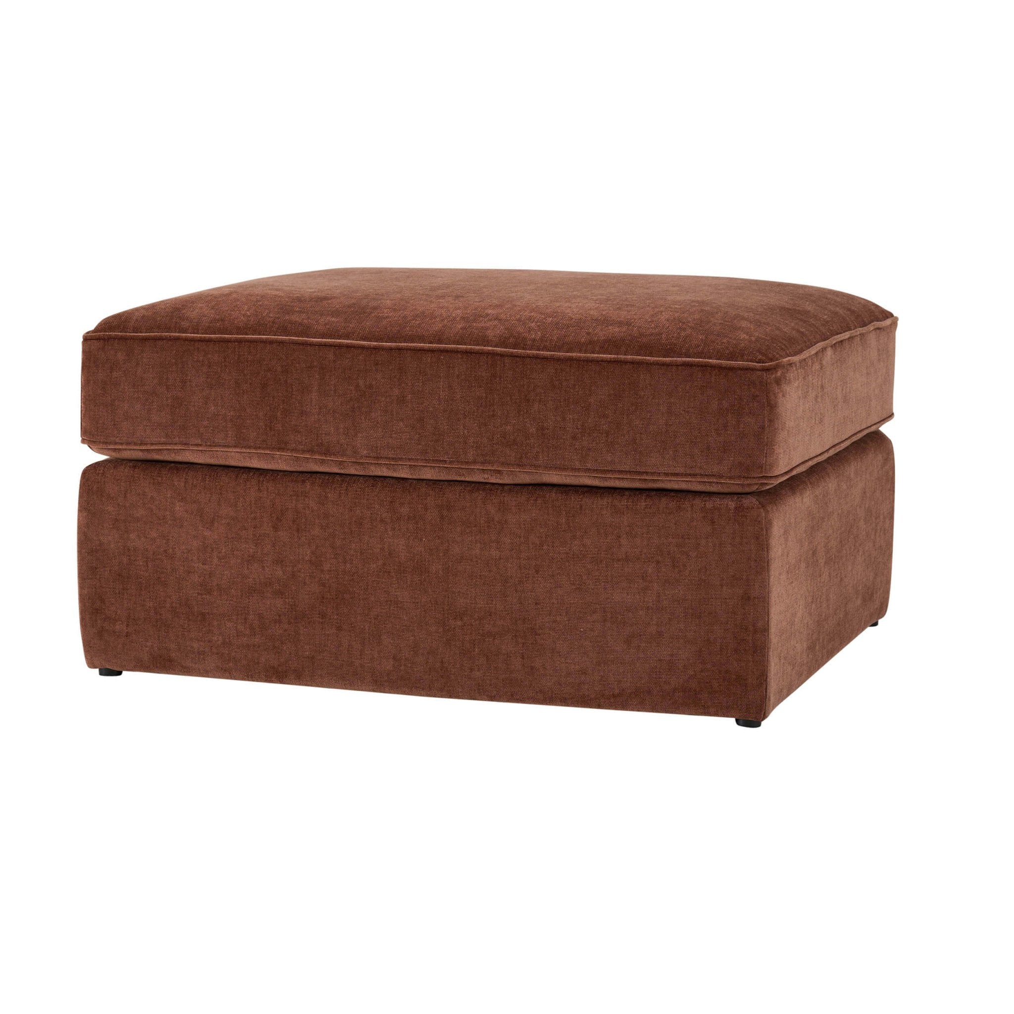 Beverley Pouf - Chenille Rouille Foncé