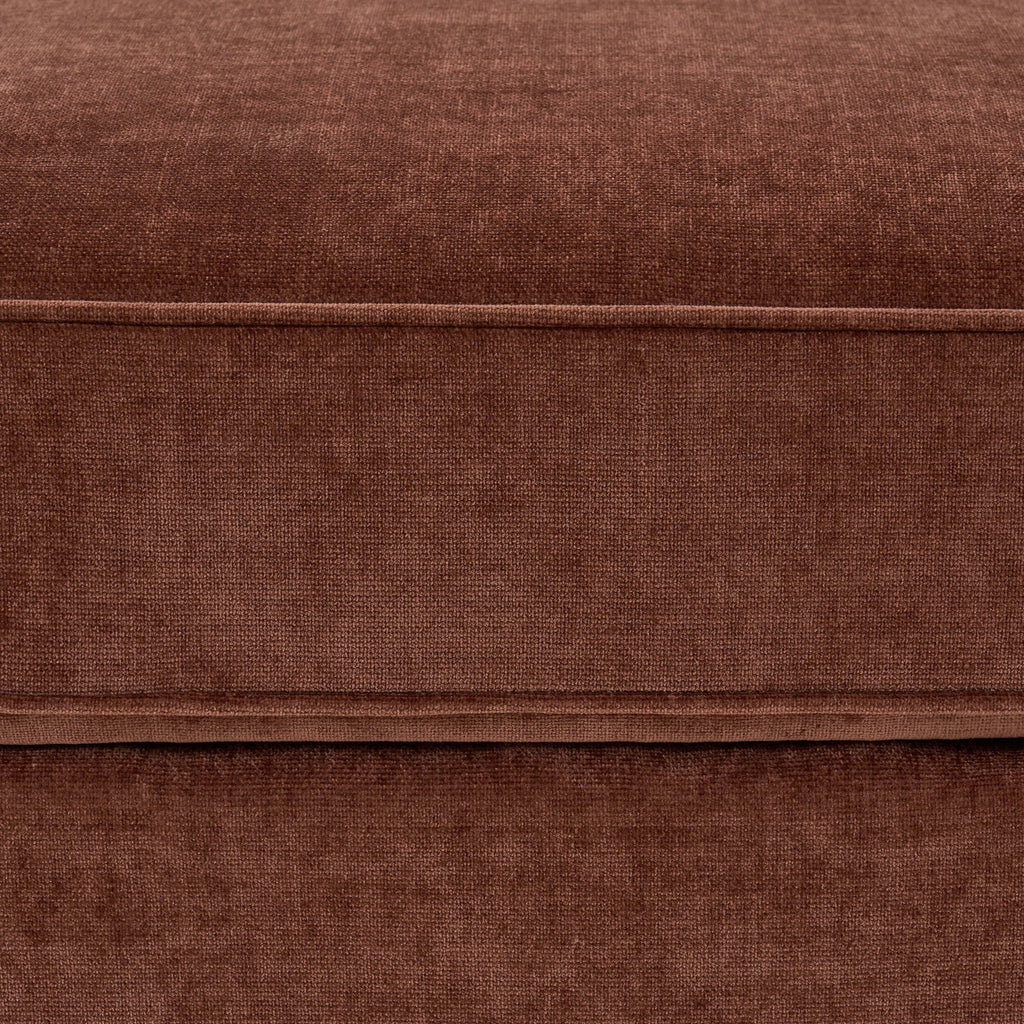 Beverley Pouf - Chenille Rouille Foncé