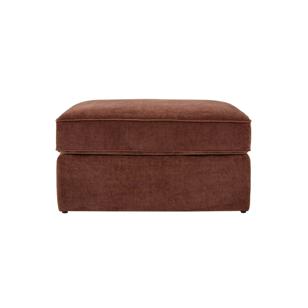 Dusklia - Beverley Pouffe - Chenille Dark Rust