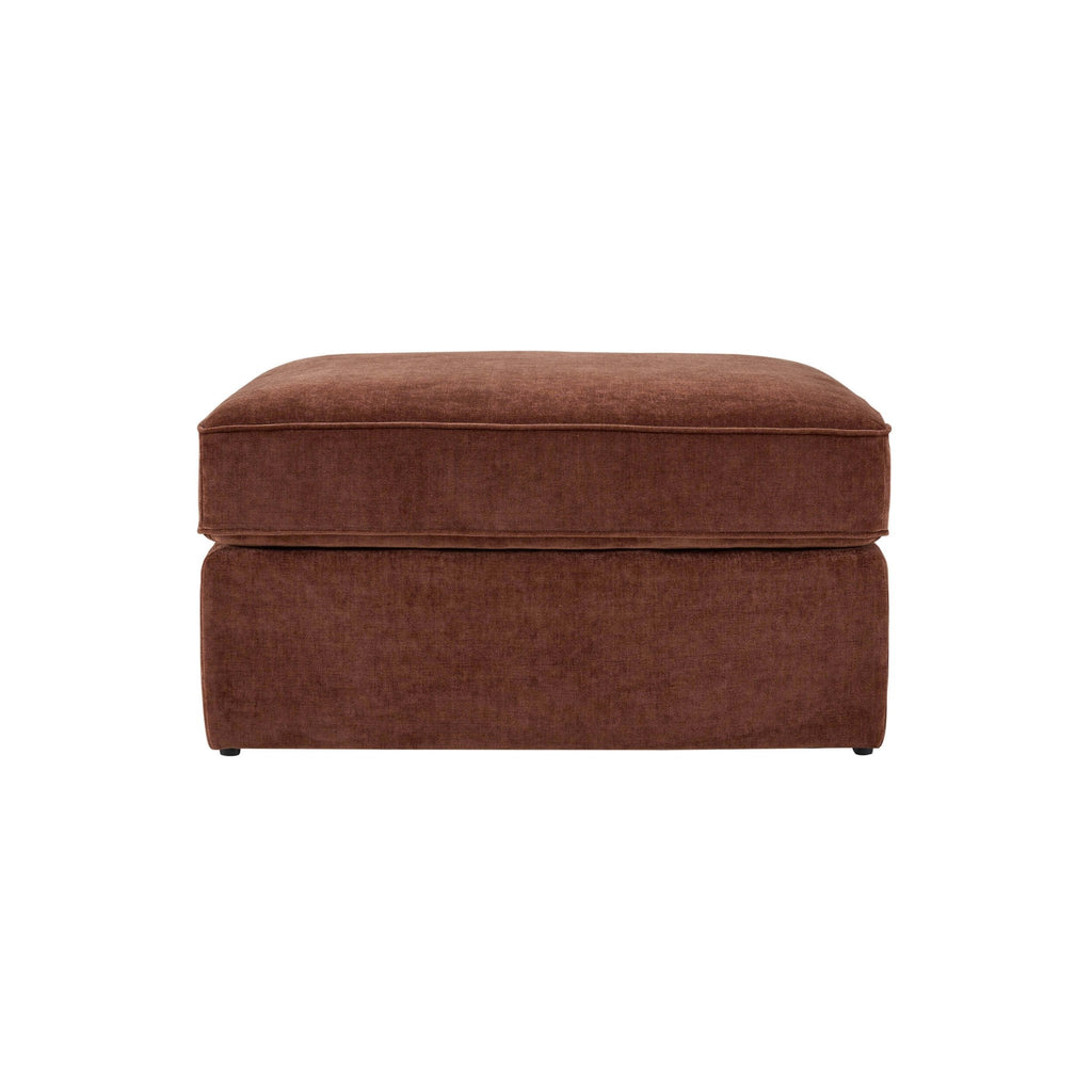 Beverley Pouf - Chenille Rouille Foncé