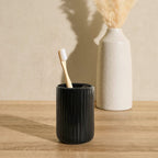 Dusklia - Blake Ribbed Glaze Tumbler - Black