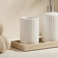 Dusklia - Blake Ribbed Glaze Tumbler - White