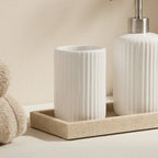 Dusklia - Blake Ribbed Glaze Tumbler - White
