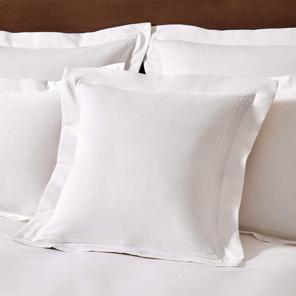 Dusklia - Bloomsbury 1000 Thread Count Pair of Oxford Square Pillowcases - White