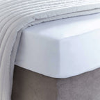 Dusklia - Bloomsbury 1000 Thread Count Fitted Sheet - White