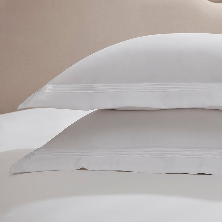 Dusklia - Pair of Bloomsbury 1000 Thread Count Oxford Pillowcases - White