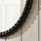 Dusklia - Bobbin Round Wall Mirror - Black