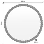 Dusklia - Bobbin Round Wall Mirror - Black