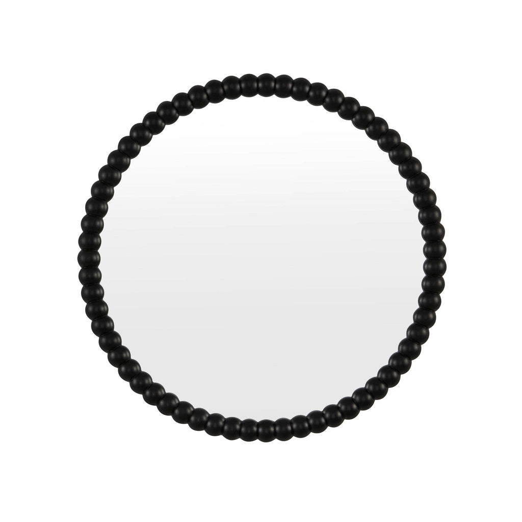 Dusklia - Bobbin Round Wall Mirror - Black