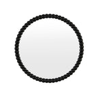 Dusklia - Bobbin Round Wall Mirror - Black