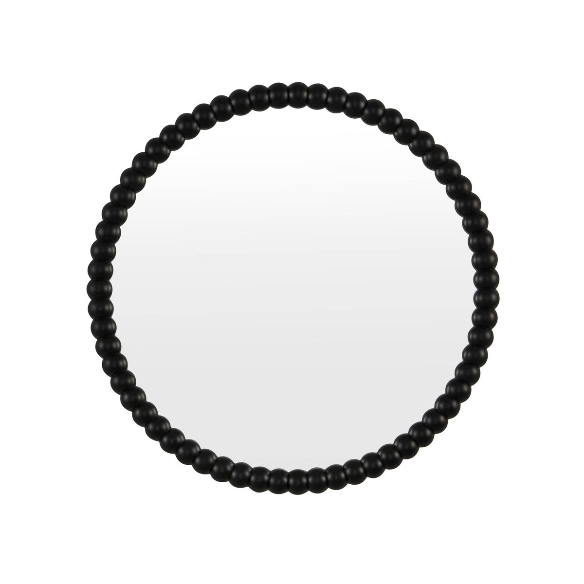 Dusklia - Bobbin Round Wall Mirror - Black