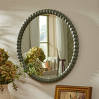 Dusklia - Bobbin Round Wall Mirror - Vetiver