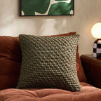 Dusklia - Bobble Loop Sofa Cushion Cover - Dark Green