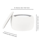 Dusklia - Bodhi Ottoman Storage Pouffe Set - Oatmeal